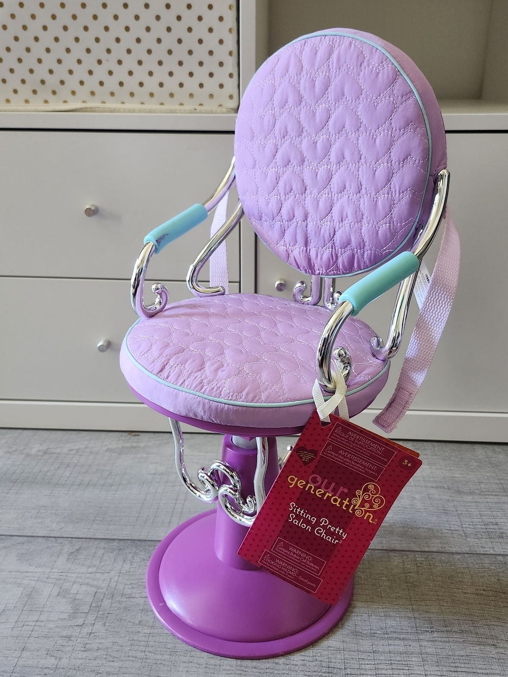 Our Generation Sitting Pretty Salon Chair - Lavender & Aqua 18"